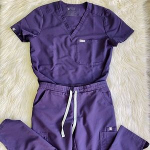 Figs scrubs set XS Purple Shadow